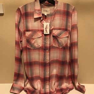 Jessica Simpson button down flannel